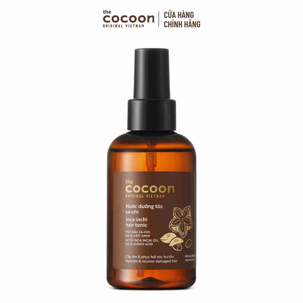 Nước dưỡng tóc Sa-chi Cocoon giúp cấp ẩm và phục hồi hư tổn 140ml