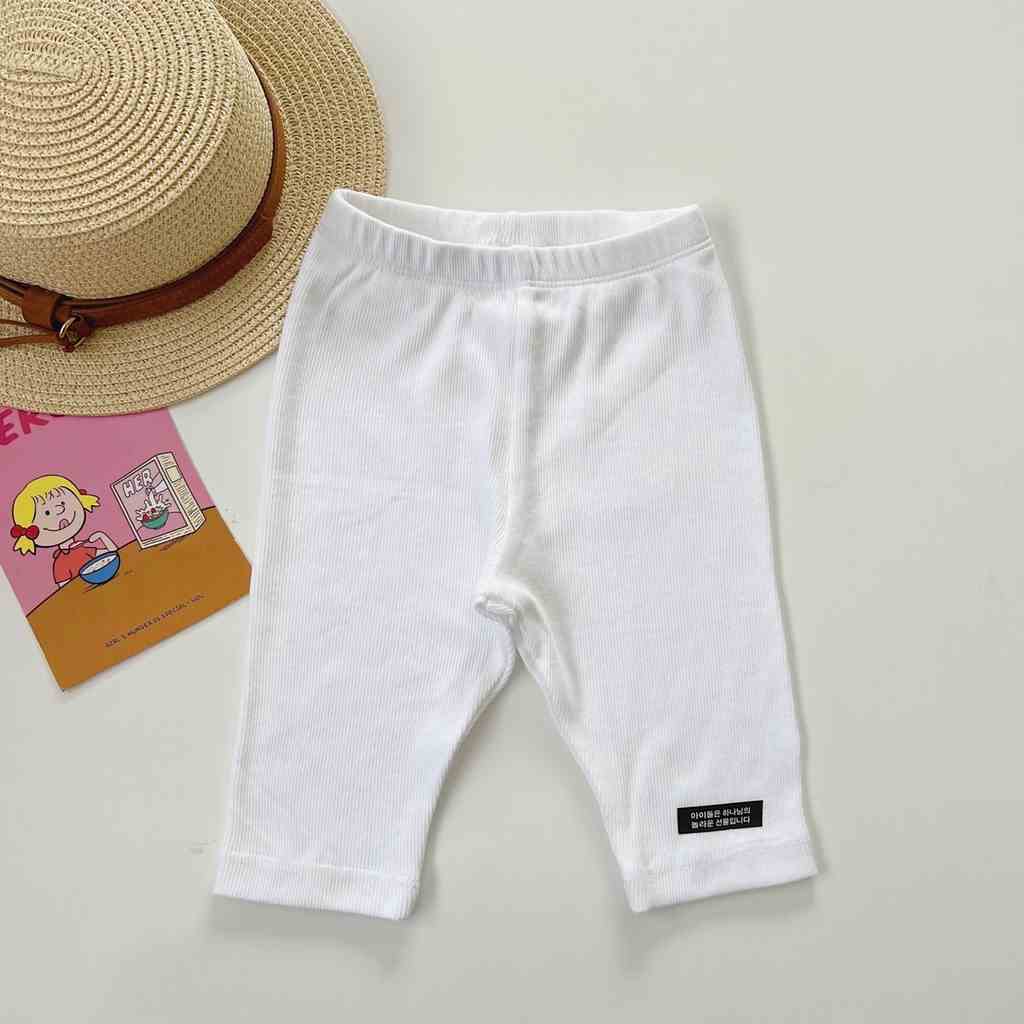 Quần legging đùi Beemo chất liệu cotton tăm cho bé gái 5 màu từ 1 đến 6 tuổi - 22132Q1