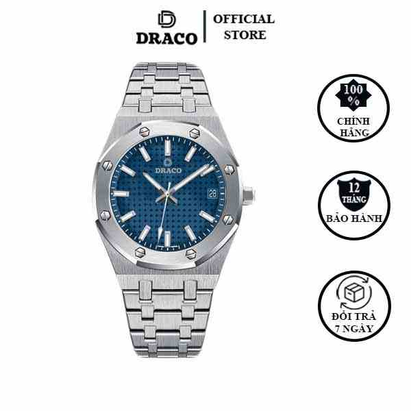 Đồng hồ nam Draco D22-DR04 “Revolution Watch” xanh kết hợp chất liệu kim loại màu bạc - thời trang nam thể thao