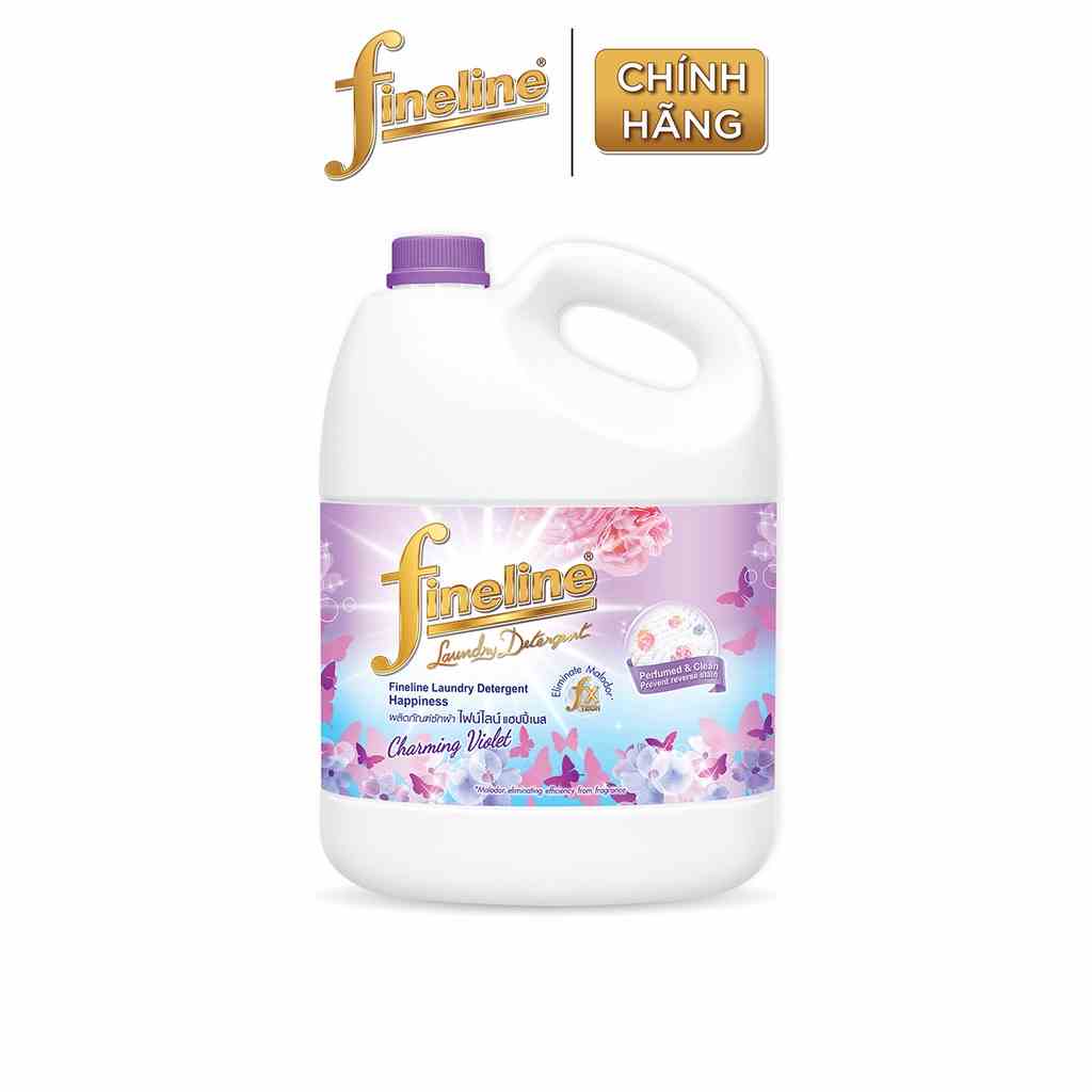 Nước Giặt Fineline Happiness Charming Violet (Tím) Can 3000 ml.