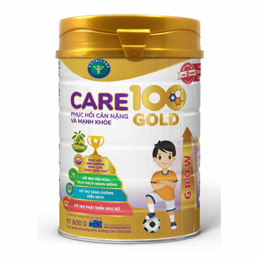 [Mã BMLTA35 giảm đến 35K đơn 99K] Sữa Nutricare Care 100 Gold cho trẻ biếng ăn suy dinh dưỡng (900g)