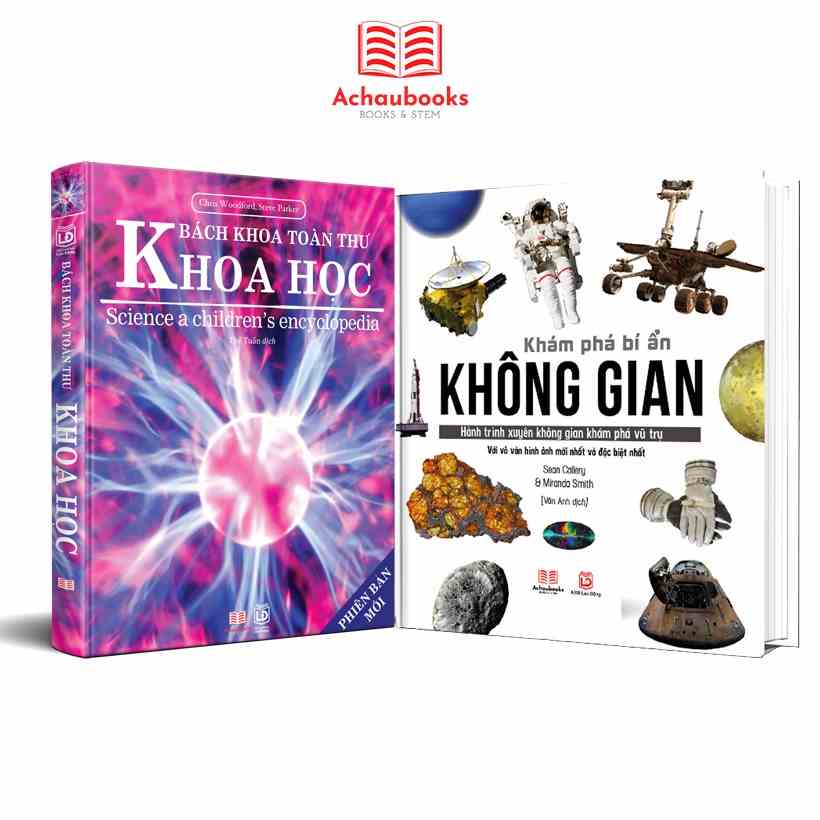 Sách bách khoa toàn thư khoa học và khám phá bí ẩn không gian Á Châu Books ( bộ 2 cuốn )