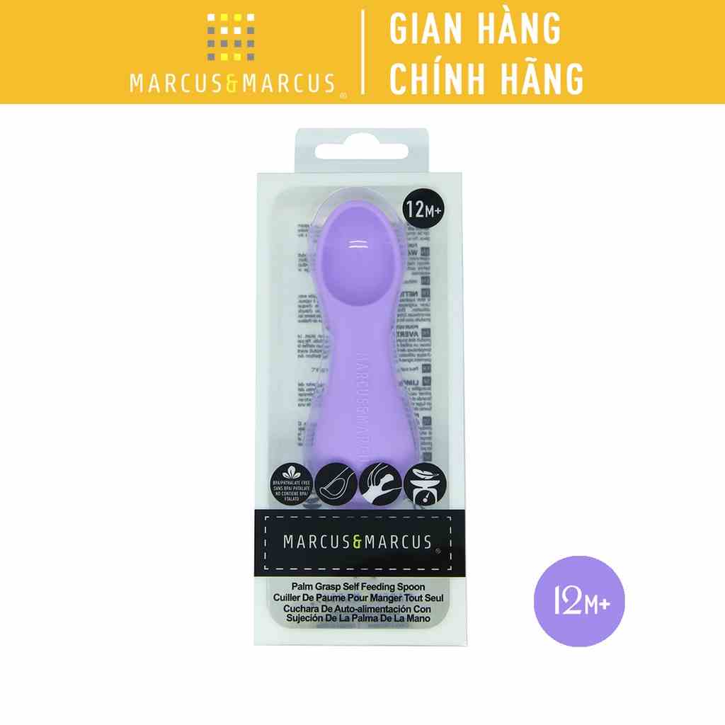 Thìa tập ăn silicon Palm Grasp Marcus & Marcus cho bé từ 12 tháng - Willo