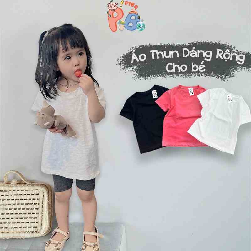 Áo Thun Bé Gái Bé Trai Kiểu Dáng Basic Vải Cotton Xược Chất Lượng Cao BabyBoo - PiBo Store