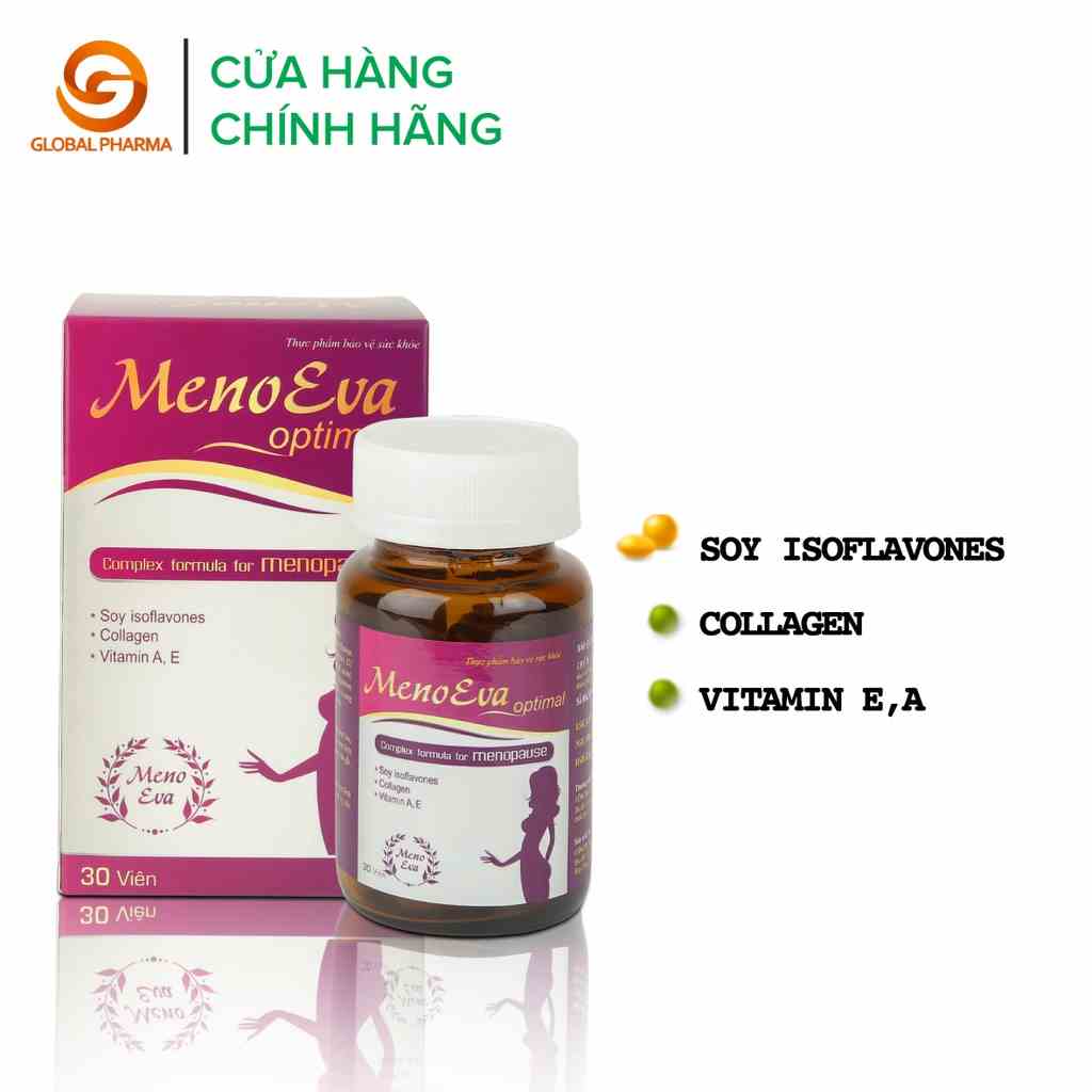 Viên uống menoeva optimal An Châu cân bằng nội tiết tố nữ, hạn chế sự lão hóa lọ 30 viên - Global Pharma