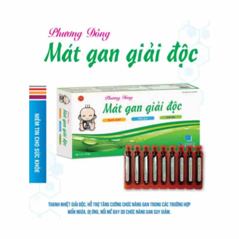 [Mã BMLTB200 giảm đến 100K đơn 499K] Siro uống Phương Đông mát gan giải độc An Châu - Hộp 20 ống - Globalpharma