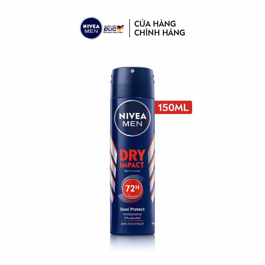 Xịt ngăn mùi Nivea Men khô thoáng 150ml - 81602