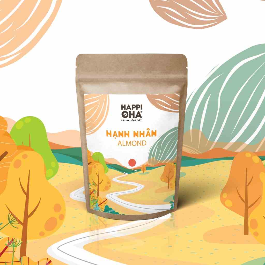 [Mã BMLTA35 giảm đến 35K đơn 99K] Nhân Hạt Hạnh Nhân HAPPI OHA Nhập Khẩu Mỹ Healthy Food Eatclean rang mộc - Túi zip 30g