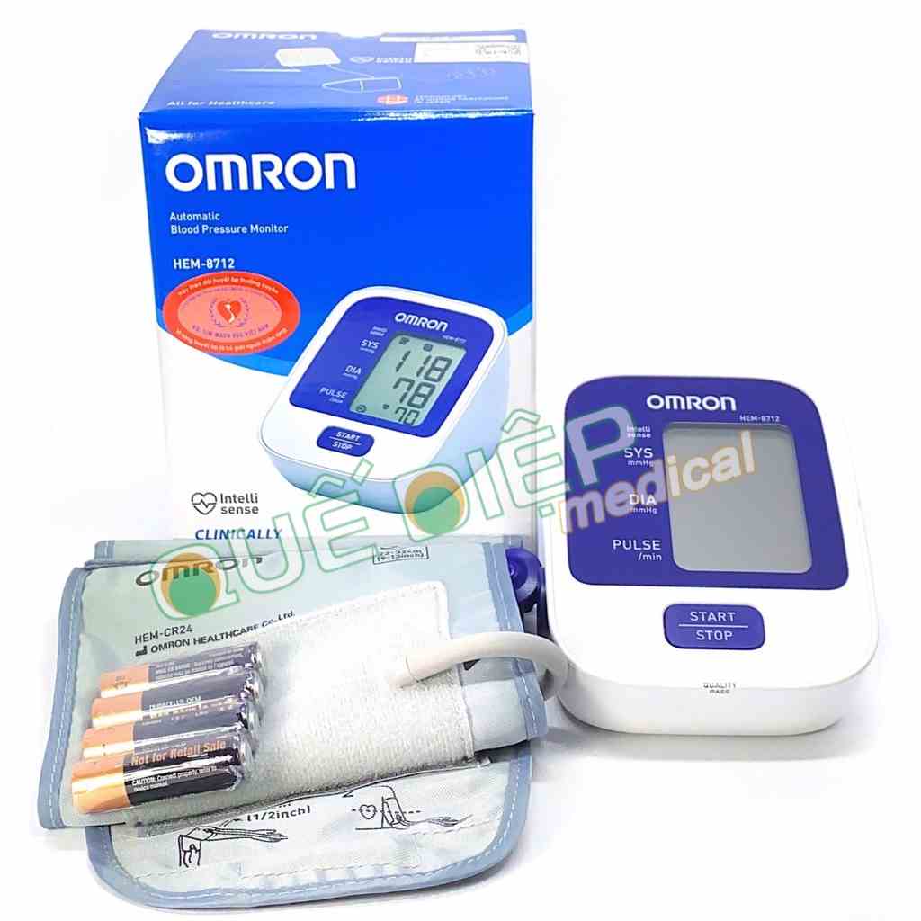 OMRON HEM-8712 - Máy đo huyết áp OMRON HEM 8712, bắp tay điện tử, Công nghệ IntelliSense tiên tiến chính hãng