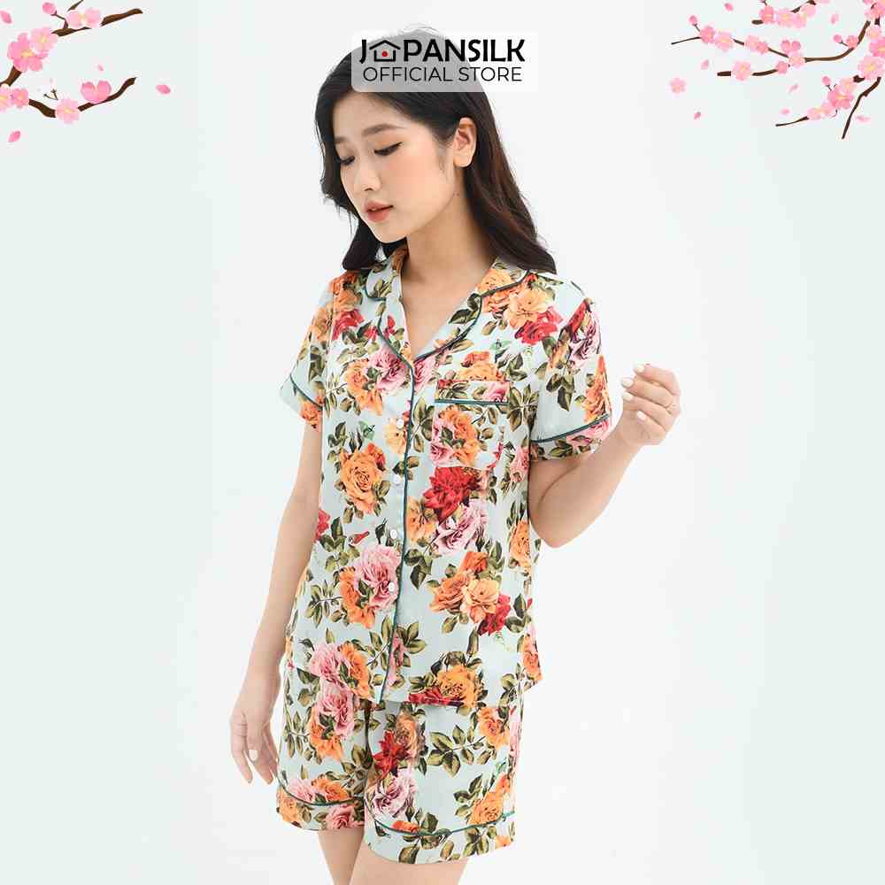 [Mã BMLTA35 giảm đến 35K đơn 99K] Đồ Bộ Nữ Pijama Lụa Cao Cấp JAPAN SILK Mùa Hè Họa Tiết Hoa Xinh Vintage