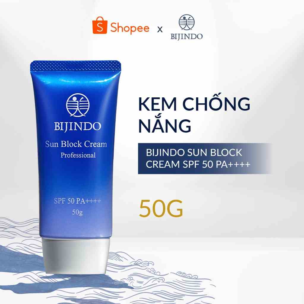 Kem Chống Nắng Kiềm Dầu Cao Cấp BIJINDO 50g SPF 50 PA Dưỡng Trắng Bảo Vệ Khỏi Tia UV Cho Mọi Loại Da | Sản Xuất Tại Nhật