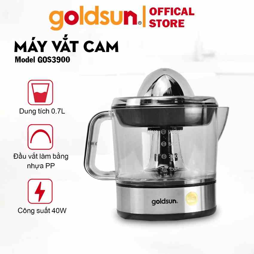 [Mã BMLTB35 giảm đến 35K đơn 99K] Máy vắt cam Goldsun GOS3900 40W 0.7L thân máy làm bằng nhựa ABS