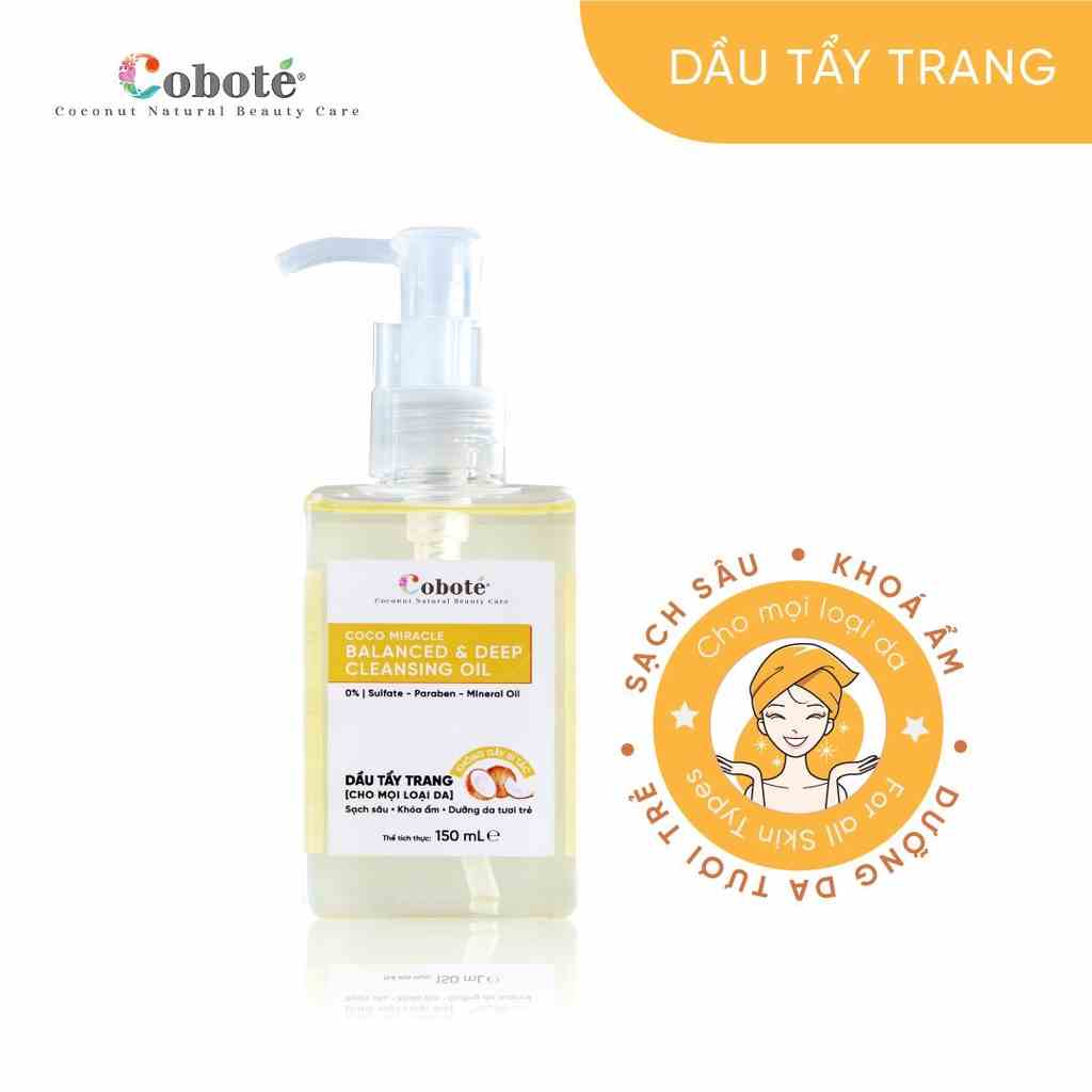 Dầu tẩy trang & làm sạch cân bằng Coboté 150ml