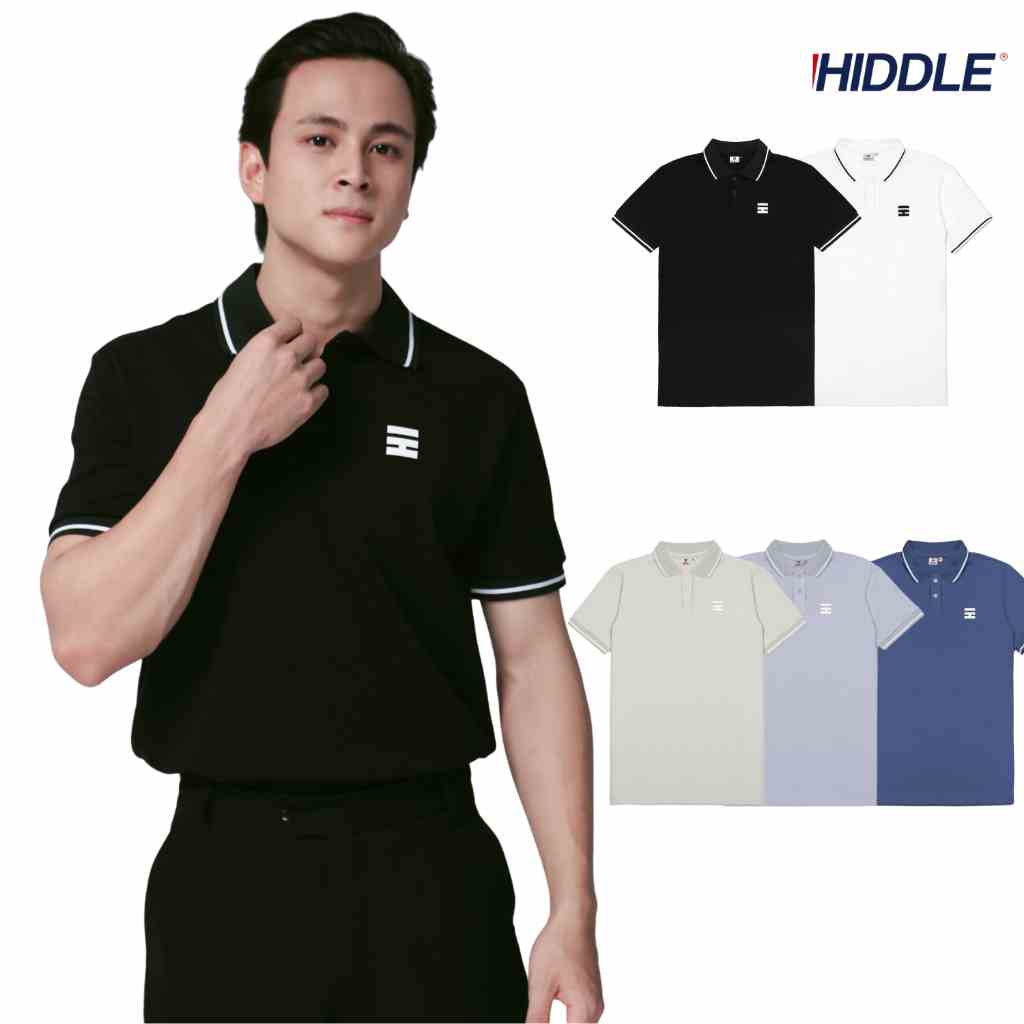 Áo polo nam cao cấp cổ sọc basic HIDDLE vải cotton cá sấu co giãn 4 chiều | H7-T2