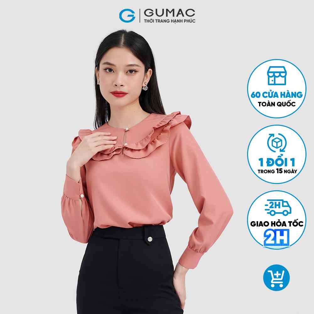 Áo kiểu bèo 2 tầng thời trang GUMAC AC10018