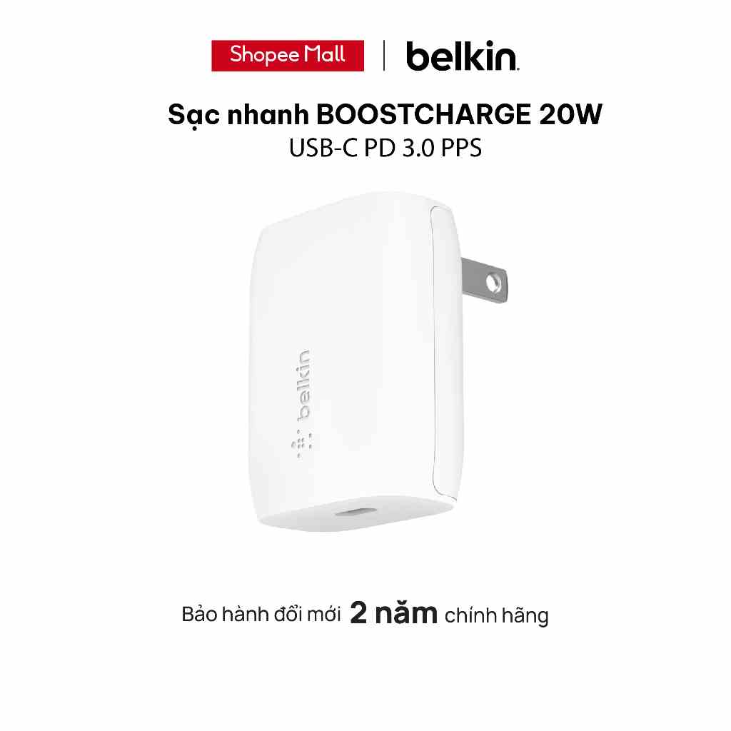 Sạc BOOST↑CHARGE Belkin 20W USB C PD