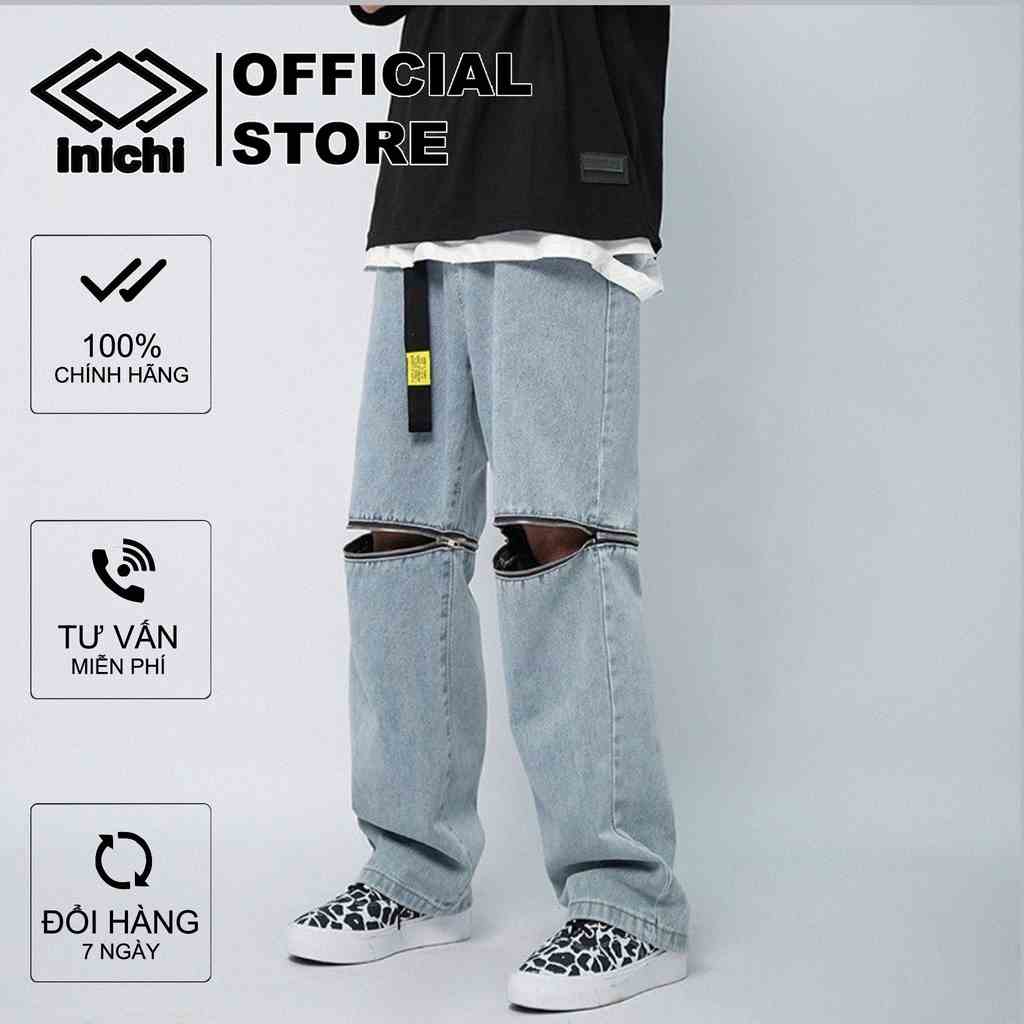 [Mã BMLT30 giảm đến 30K đơn 299K] Quần baggy jeans INICHI Q1100 có khóa nối thay đổi chức năng