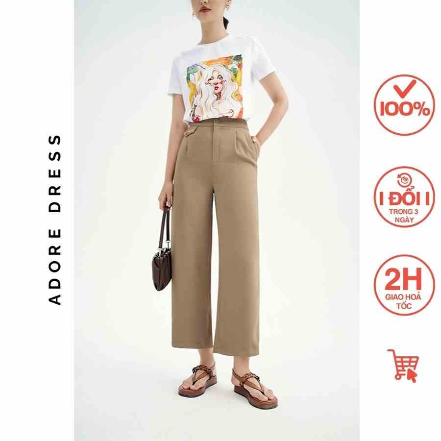 Quần Culottes casual style tuytsy trơn nắp túi 311TR2011 ADORE DRESS