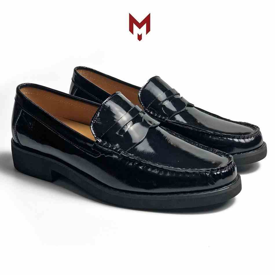 [Mã BMLTB200 giảm đến 100K đơn 499K] Giày tây lười nam Penny Loafer MAD 2.0 Đen Bóng da bò cao cấp chính hãng giá rẻ