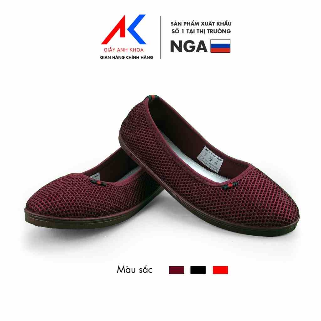 [Mã BMLTB35 giảm đến 35K đơn 99K] Giày slip on nữ cao cấp siêu nhẹ xinh đế bằng chống trượt cực tốt ANH KHOA SHOES 85A