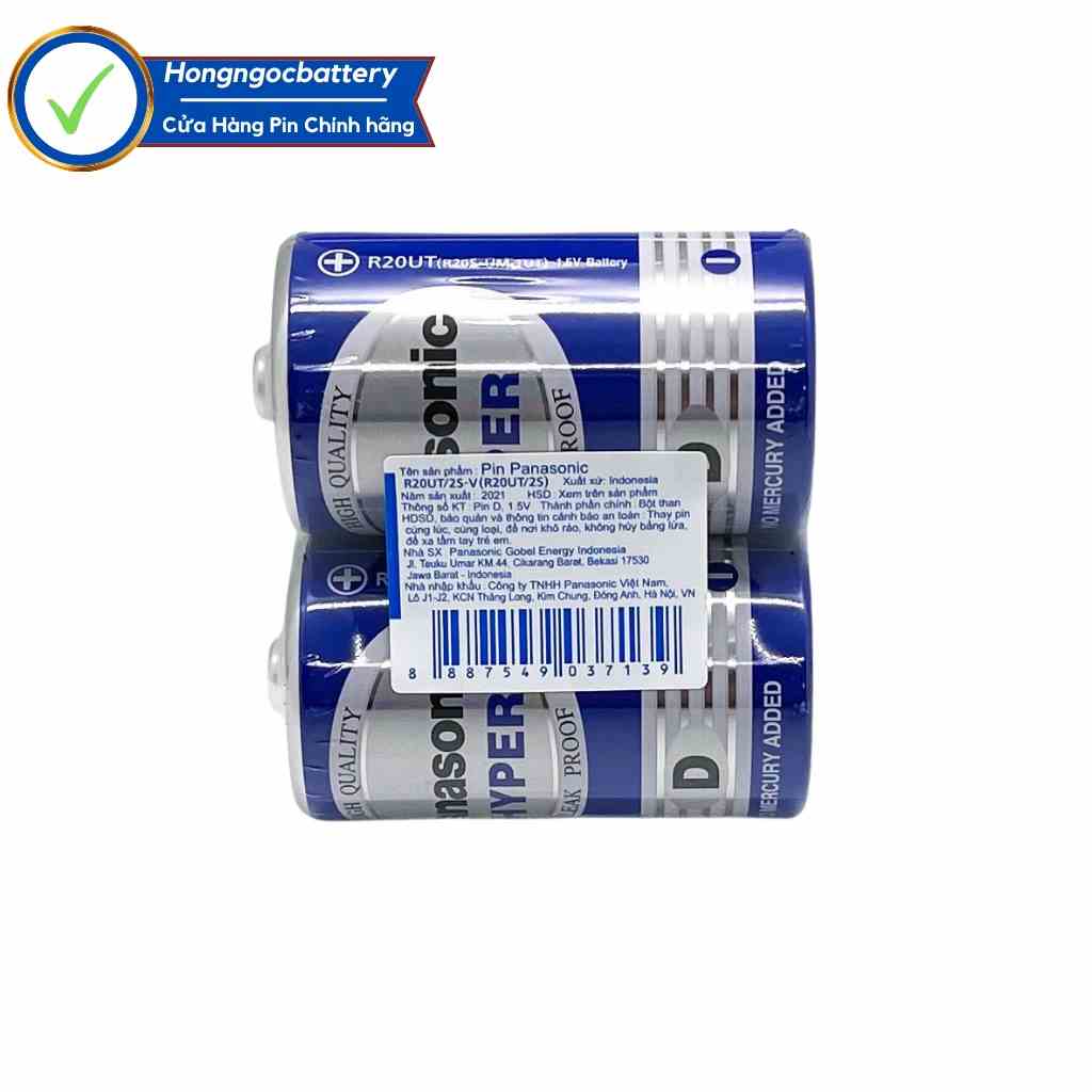 [Mã BMLTB35 giảm đến 35K đơn 99K] Vỉ 2 Viên Pin Đại Panasonic ( Pin D 1,5V ) bền bỉ , không chảy nước - Hàng chính hãng