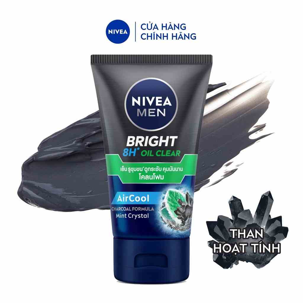 Sữa rửa mặt bùn khoáng Nivea Men sạch nhờn mát lạnh (100g) - 86569