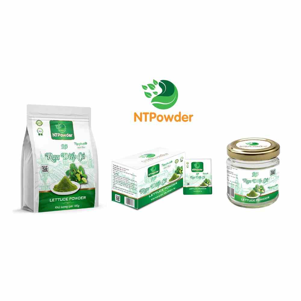 [Mã BMLTB35 giảm đến 35K đơn 99K] Bột Rau Diếp Cá sấy lạnh nguyên chất NTPOWDER 100g / 60g - Nhất Tín Food