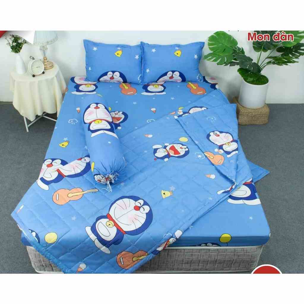 [Mã BMLTA35 giảm đến 35K đơn 99K] chăn hè trần bông emmibedding store mẫu doremon đàn kích thước 1m8x2m