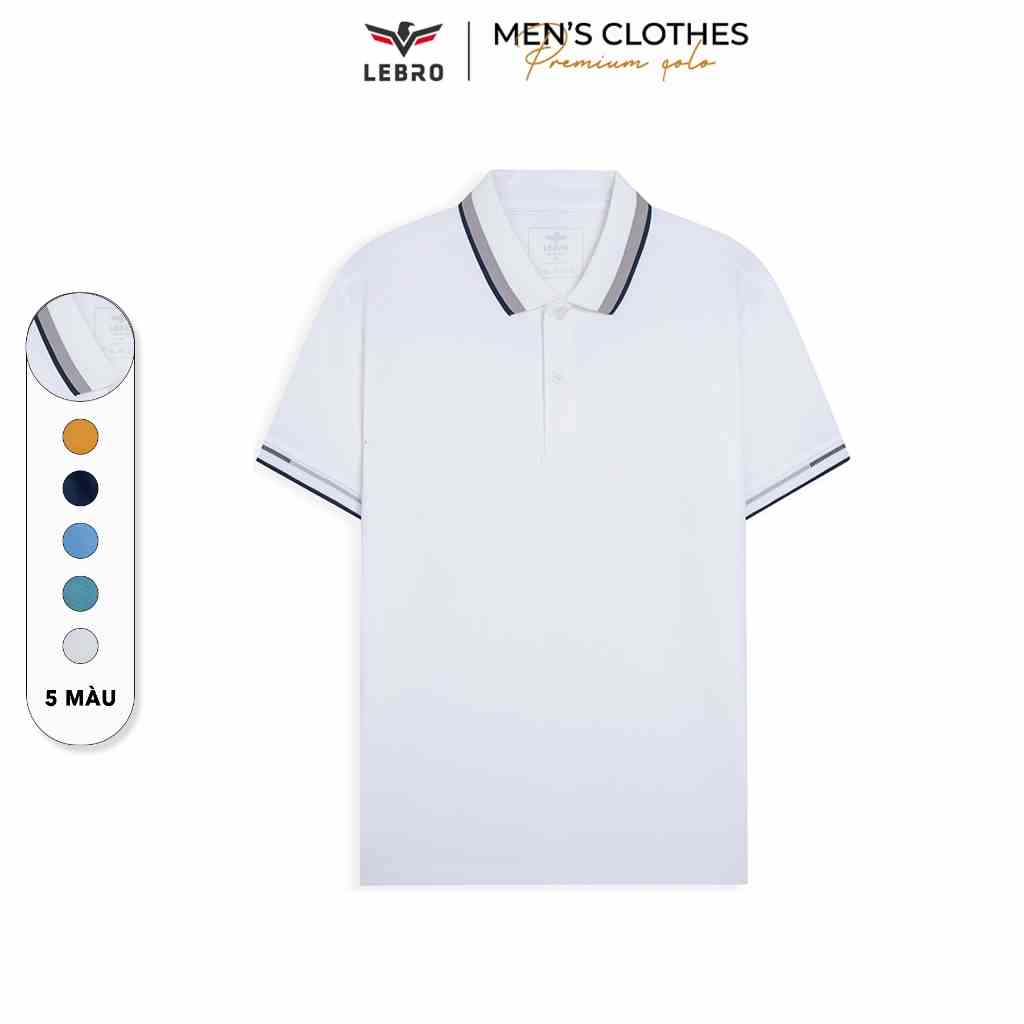 Áo polo nam, áo thun nam có cổ, áo phông có cổ cao cấp LEBRO chất liệu cotton CVC chuẩn form slimfit trẻ trung TPL002