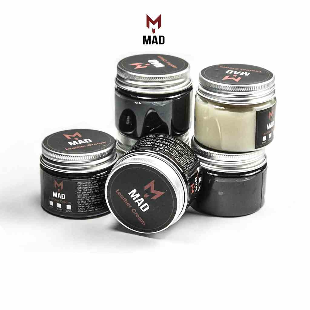 Xi đánh giày MAD Leather Cream 50ml chăm sóc và vệ sinh các sản phẩm về da cao cấp chính hãng dạng kem dưỡng da cho giày