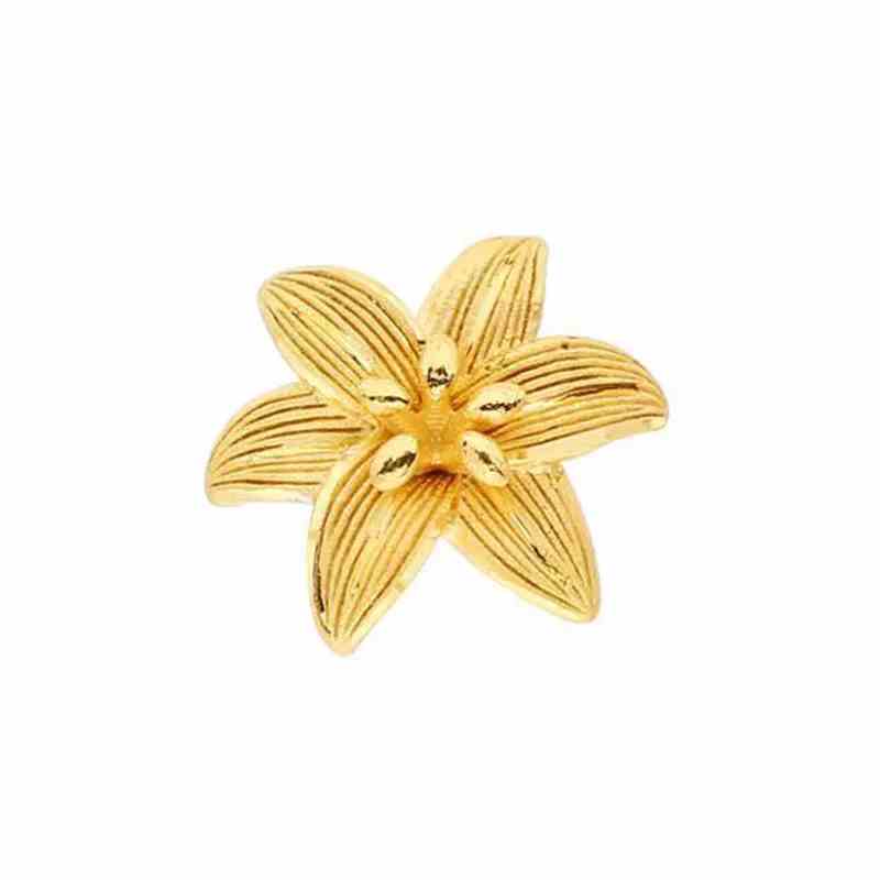 PRIMA Bông Tai Vàng 24K - Hoa Lily (1 chiếc) - BST Mono Chic - 111E3541