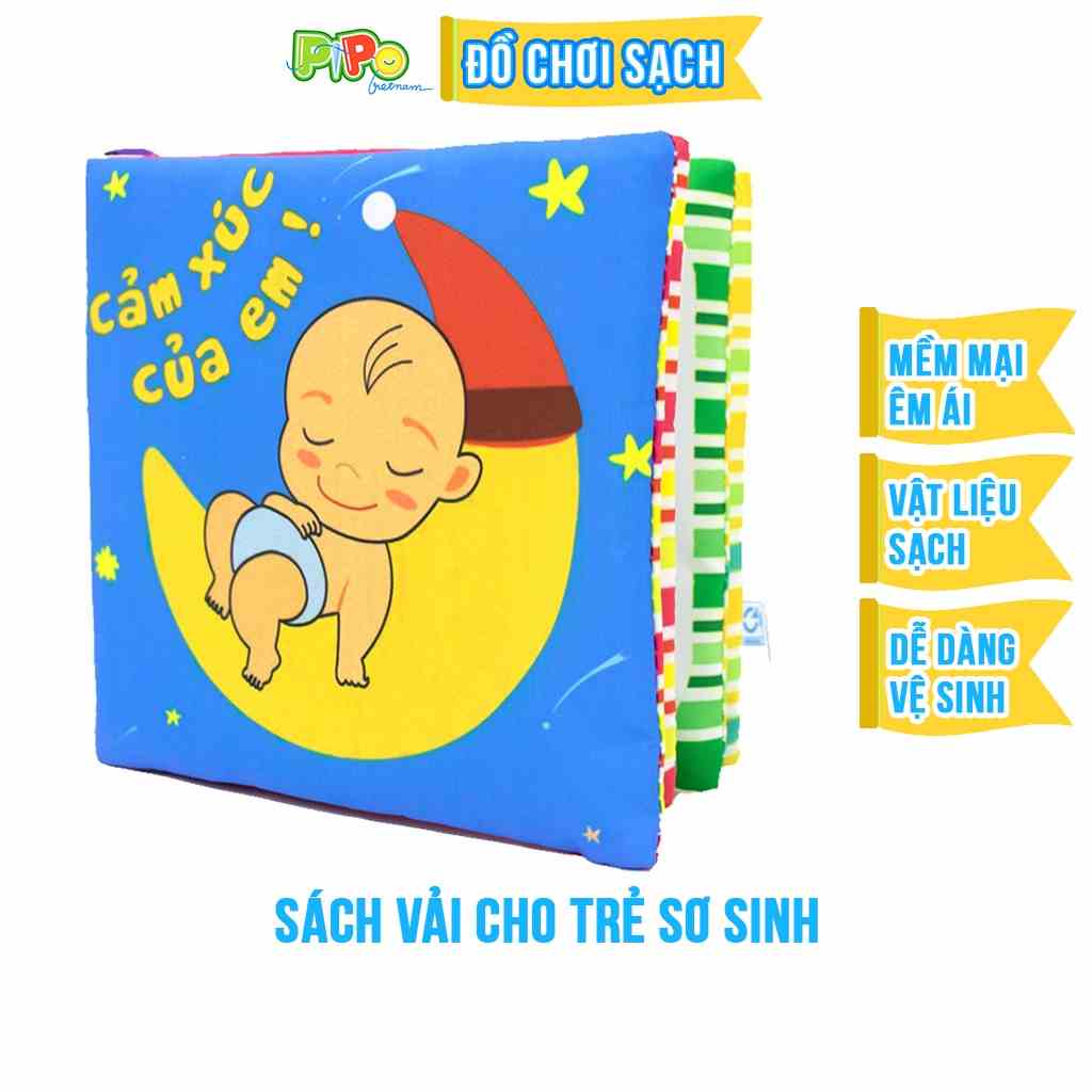 [Mã BMLTB35 giảm đến 35K đơn 99K] Sách vải sơ sinh PiPoVietnam chủ đề Cảm xúc của em