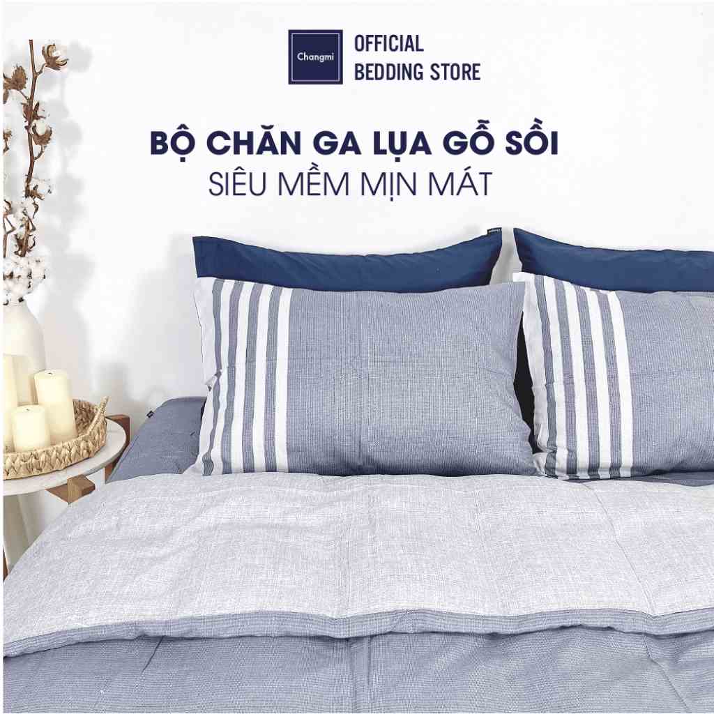 [CM2045] Bộ chăn ga lụa Modal Hàn Quốc Changmi Bedding siêu mềm mượt mát, Chăn ga hè được yêu thích - 5 món