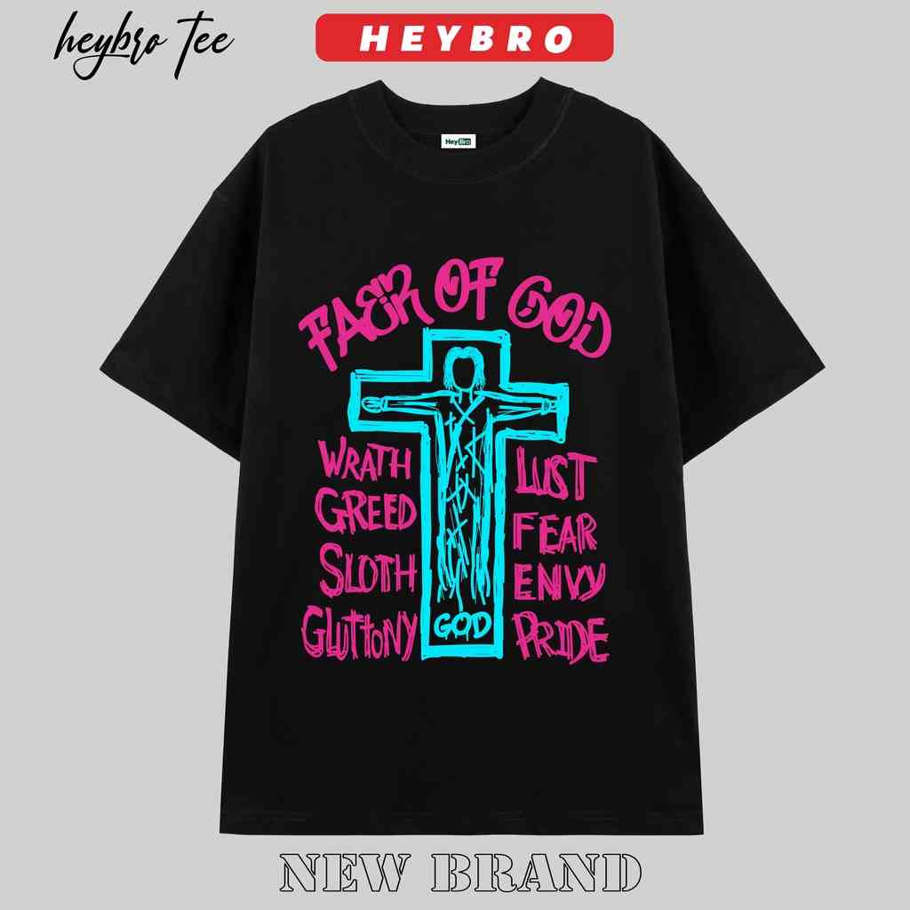 [Mã BMLTB35 giảm đến 35K đơn 99K] Áo thun unisex nam nữ tay lỡ form rộng Local Brand HEYBRO thế hệ genz THE CROSS