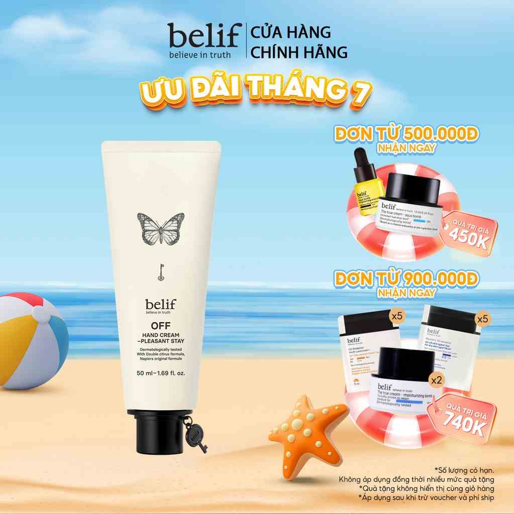 Kem dưỡng ẩm và làm dịu da tay belif Hand Cream Pleasant Stayt 50ml