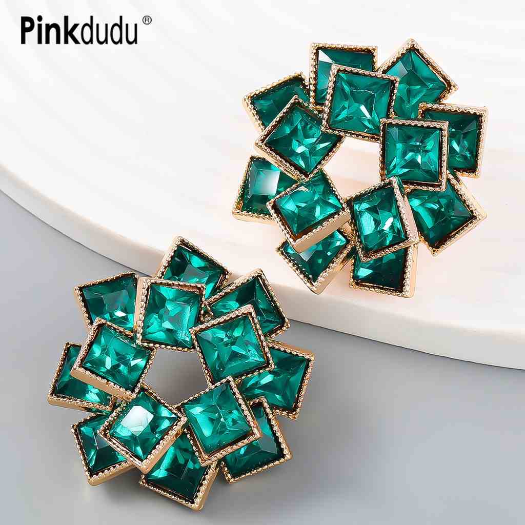 Đôi khuyên tai PINKDUDU PD1062 thiết kế kiểu cối xay gió nhiều lớp đính đá nhân tạo thời trang sang trọng dành cho nữ