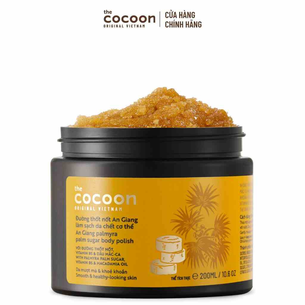 Tẩy da chết cơ thể đường thốt nốt An Giang Cocoon 200ml