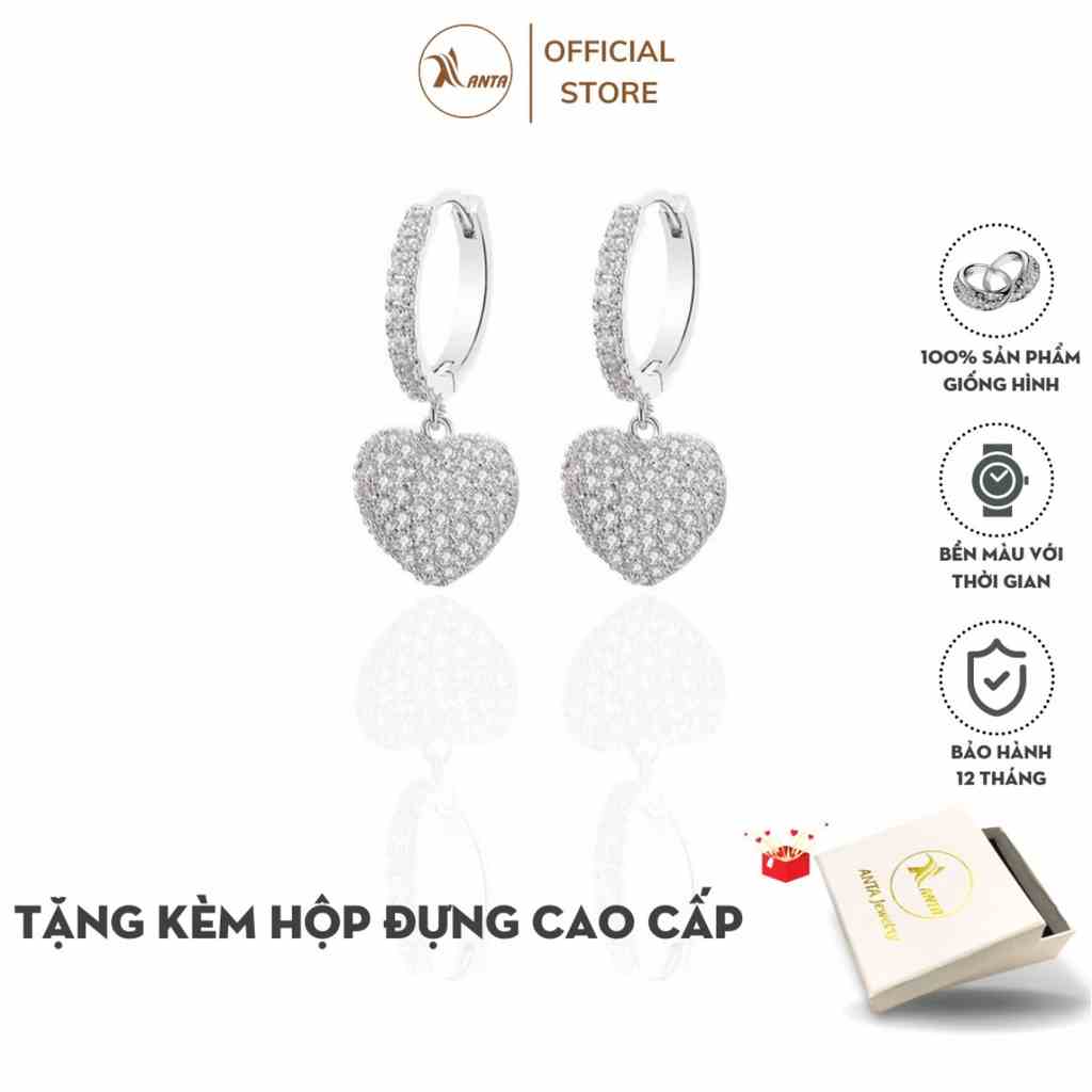 [Mã BMLTB35 giảm đến 35K đơn 99K] Khuyên tai trái tim dành cho nữ ANTA Jewlery - ATJ9029