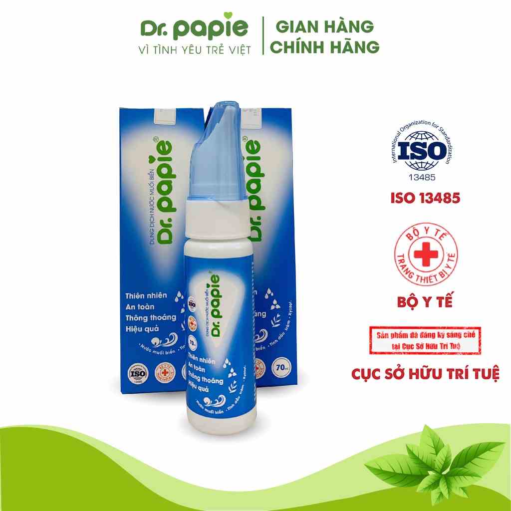 Dung Dịch Nước Muối Biển Sâu Dr.Papie Chai 70ml