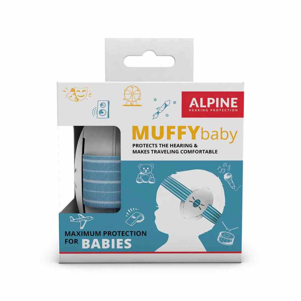 Chụp tai chống ồn dành cho trẻ em Alpine Muffy Baby (màu Trắng, Xanh, Hồng)