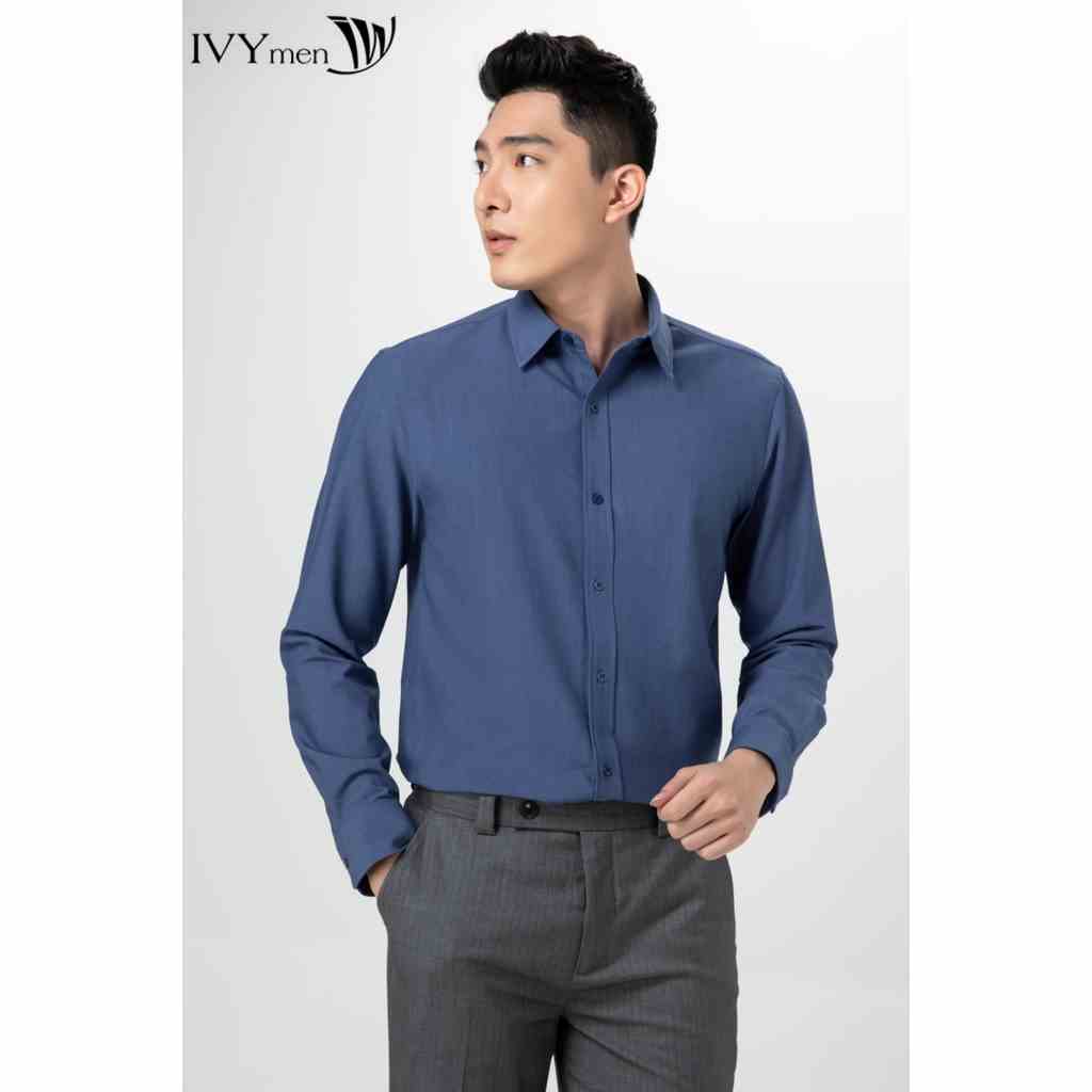 Áo sơ mi trơn basic nam IVY moda MS 17E3324