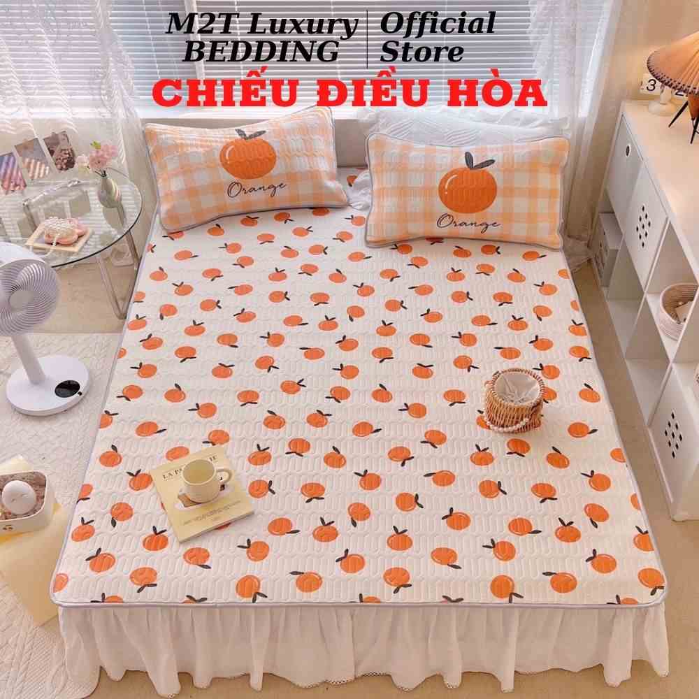 Chiếu điều hòa cao su non 6D M2T BEDDING Luxury Dream vải lụa Tencel mềm mát - Latex6D Mẫu 1