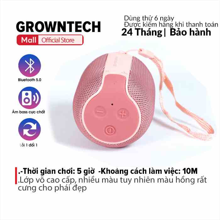 Loa mini GrownTech WS 305 cầm tay bass chuẩn dành cho laptop pc bh 24 tháng