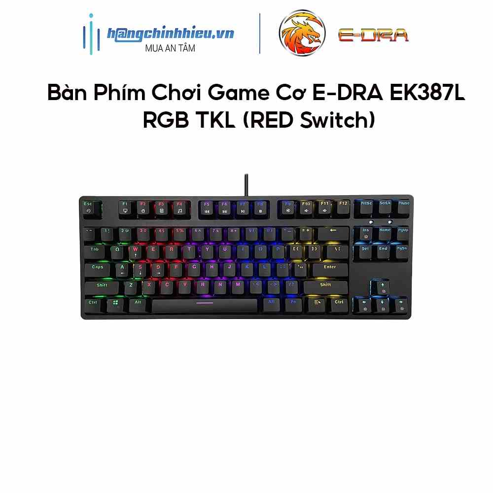 Bàn Phím Chơi Game Cơ E-DRA EK387L RGB TKL