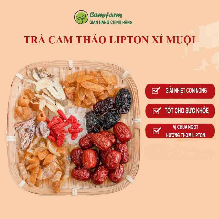 [Mã BMLTB35 giảm đến 35K đơn 99K] Trà Lipton Xí Muội Cam Thảo mix thảo mộc Camifarm thanh nhiệt, mát gan, bổ dưỡng