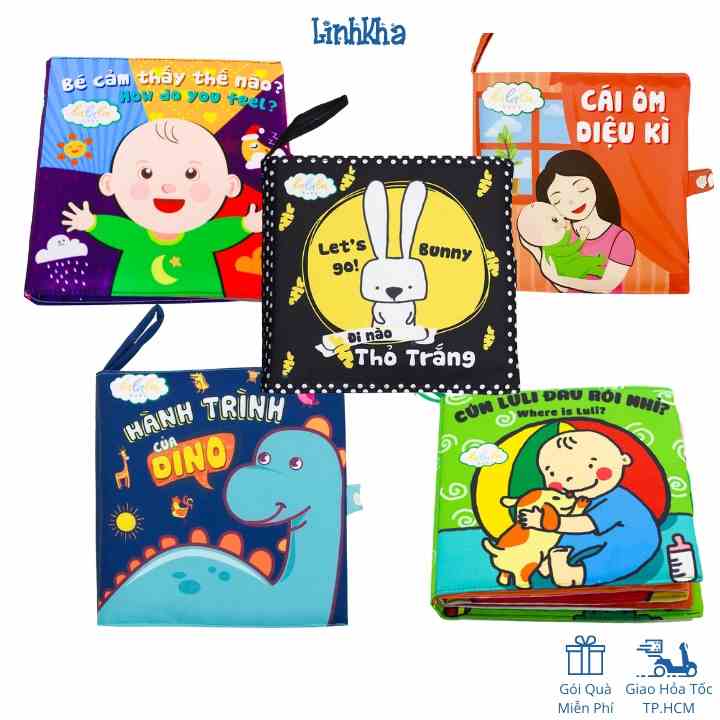 Sách Vải Đa Tương Tác Cho Bé 0-4 Tuổi - Lalala Baby - Lẻ Từng Chủ Đề