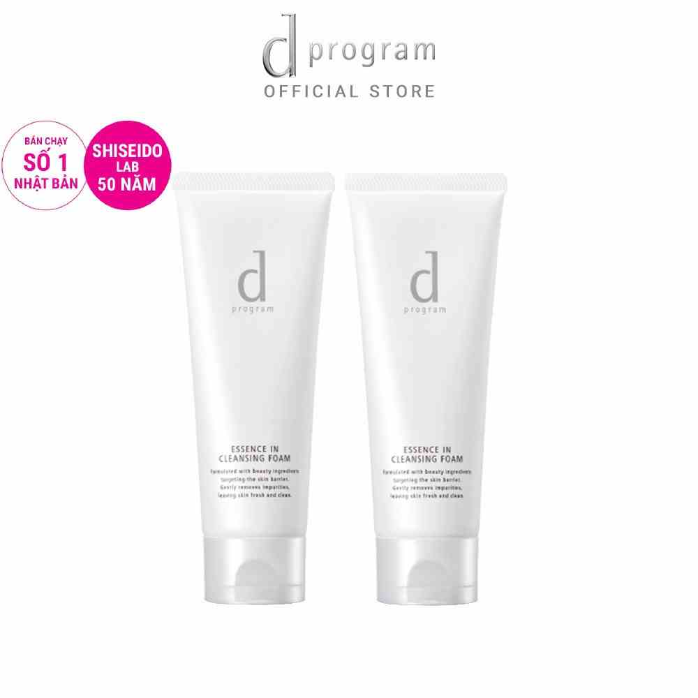 Bộ 2 Sữa rửa mặt tạo bọt dưỡng da Essence Cleansing Foam d program 120g x 2