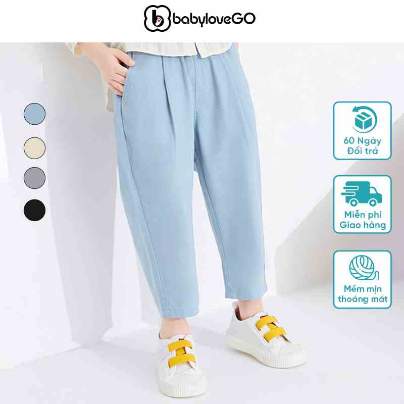 Quần baggy dài bé trai BG001 chất đũi xước mềm mại nhiều màu cho bé từ 1-10 tuổi