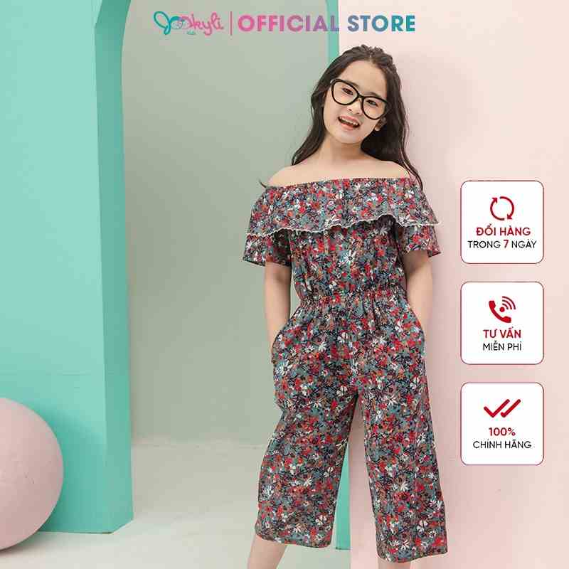 Jumpsuit JOOKYLI bé gái họa tiết hoa 14G0921