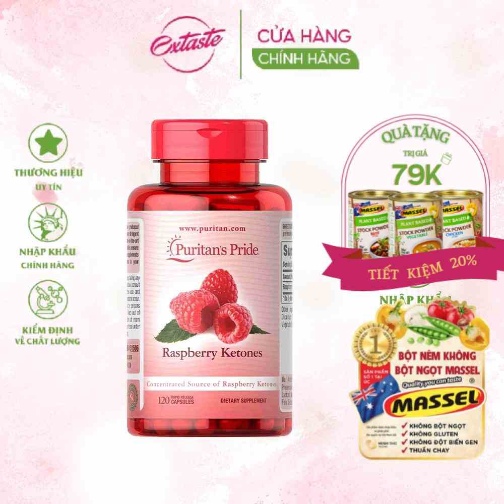 Viên uống hỗ trợ giảm cân Puritans Pride Raspberry Ketones 100mg 120 viên Healthy care extaste